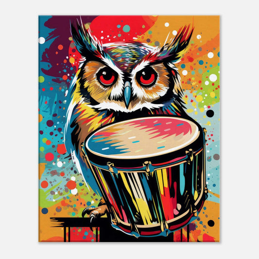 Animal artwork Bongo Owl (Light) Canvas. Front