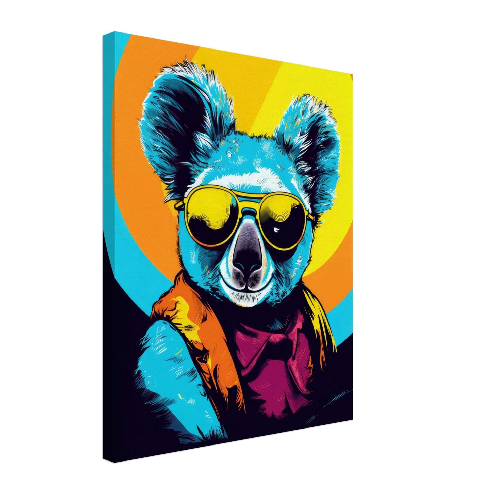 Animal artwork Koala In Shades Canvas. Side